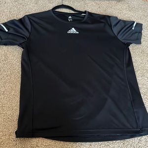 Black adidas work out tee